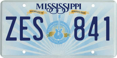 MS license plate ZES841