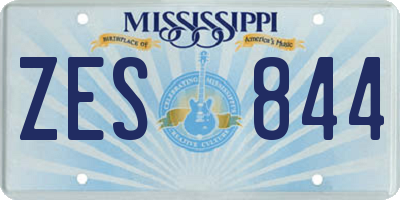 MS license plate ZES844