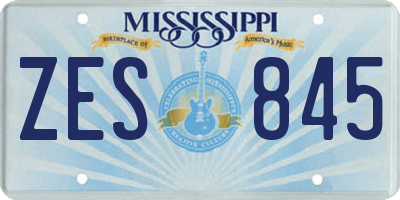 MS license plate ZES845