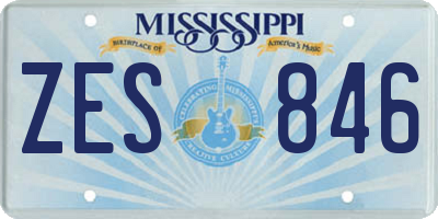 MS license plate ZES846