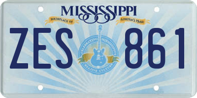 MS license plate ZES861