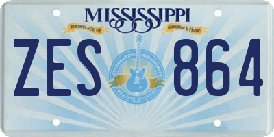 MS license plate ZES864