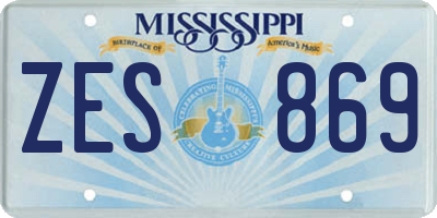 MS license plate ZES869