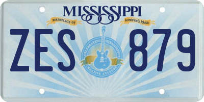 MS license plate ZES879