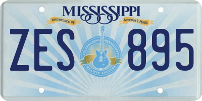 MS license plate ZES895