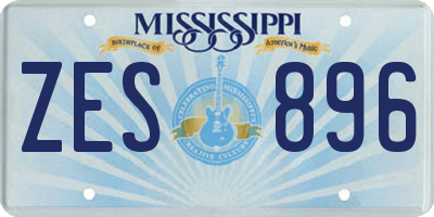 MS license plate ZES896