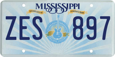 MS license plate ZES897