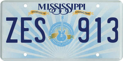 MS license plate ZES913