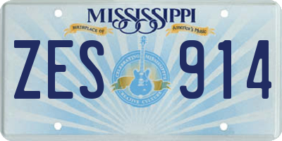 MS license plate ZES914