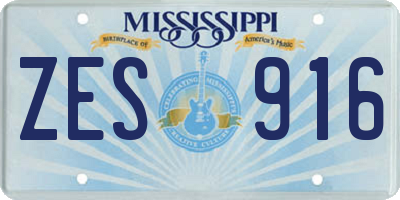 MS license plate ZES916