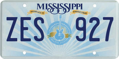 MS license plate ZES927