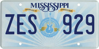 MS license plate ZES929