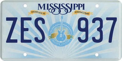 MS license plate ZES937