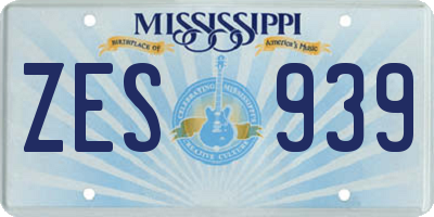 MS license plate ZES939
