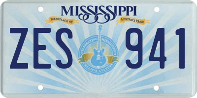 MS license plate ZES941