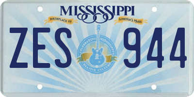 MS license plate ZES944