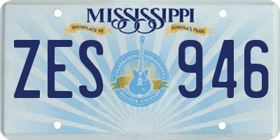 MS license plate ZES946