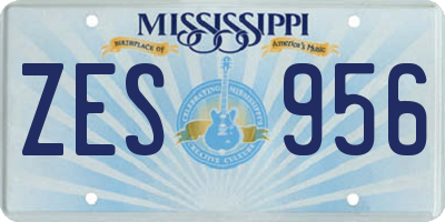 MS license plate ZES956