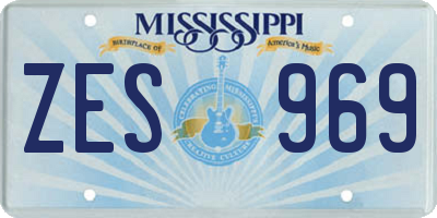 MS license plate ZES969