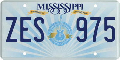 MS license plate ZES975