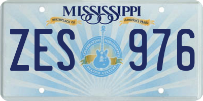 MS license plate ZES976