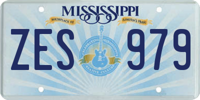 MS license plate ZES979