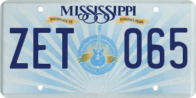 MS license plate ZET065