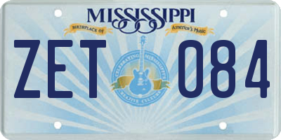MS license plate ZET084