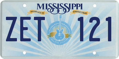 MS license plate ZET121