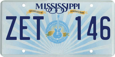 MS license plate ZET146