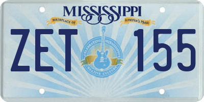 MS license plate ZET155