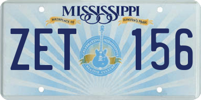 MS license plate ZET156
