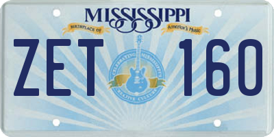 MS license plate ZET160