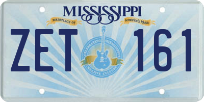 MS license plate ZET161