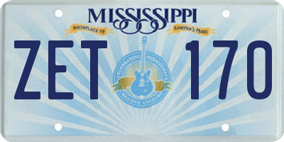 MS license plate ZET170
