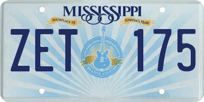 MS license plate ZET175