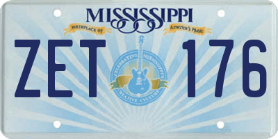 MS license plate ZET176