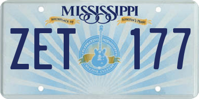 MS license plate ZET177