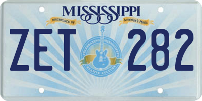 MS license plate ZET282