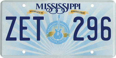 MS license plate ZET296