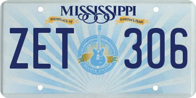 MS license plate ZET306