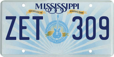 MS license plate ZET309