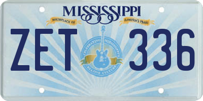 MS license plate ZET336