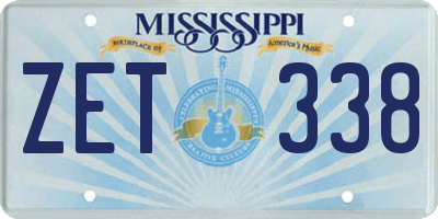 MS license plate ZET338