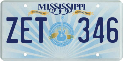 MS license plate ZET346