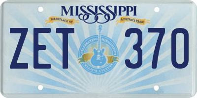 MS license plate ZET370