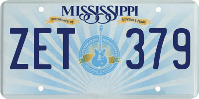 MS license plate ZET379