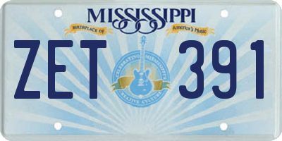 MS license plate ZET391