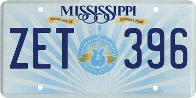 MS license plate ZET396