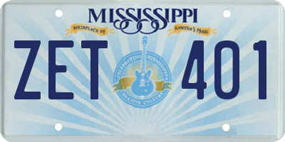 MS license plate ZET401